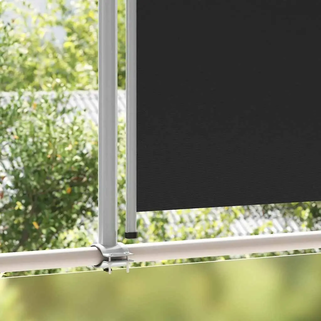 Retractable Awning Privacy Screen Outdoor Shade 140cm x 300cm Black Polyester