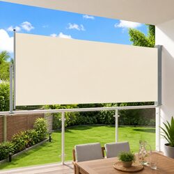 Versatile Cream Outdoor Awning 140 x 300 cm for Shade