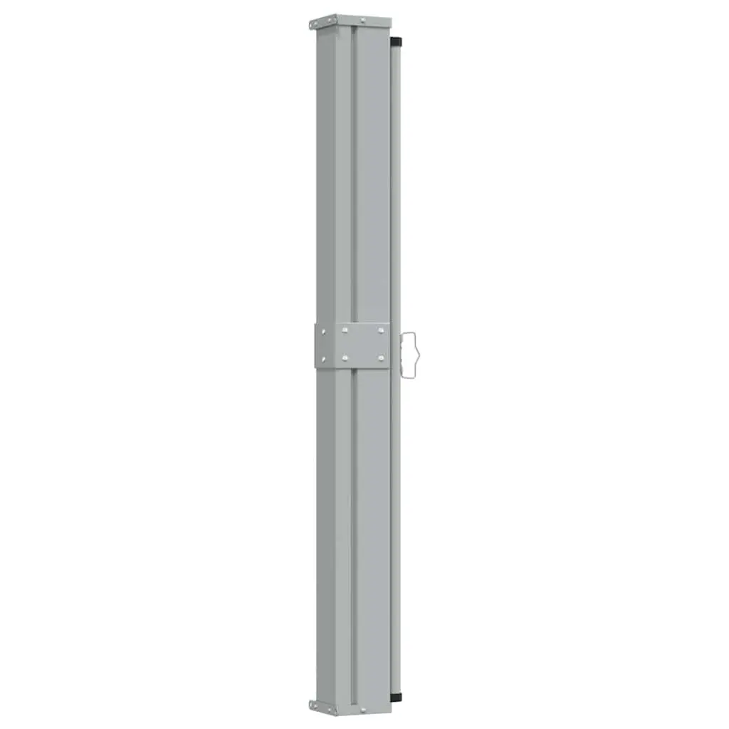 Retractable Privacy Screen Awning Grey 140cm x 300cm Polyester Outdoor for Patio and Balcony