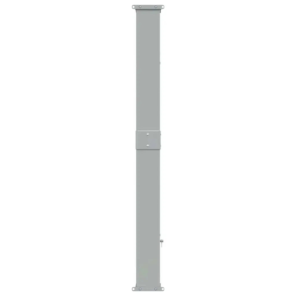Retractable Privacy Screen Awning Grey 140cm x 300cm Polyester Outdoor for Patio and Balcony