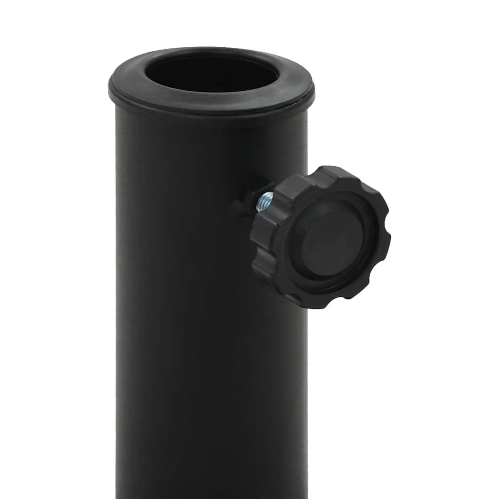 Half Round Umbrella Stand Outdoor Base Polyresin Weather Resistant Black