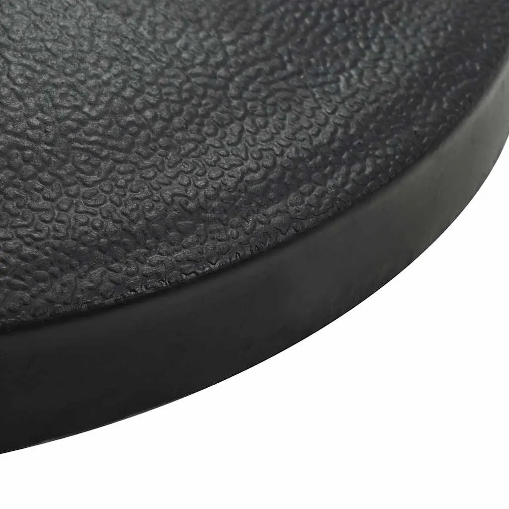 Half Round Umbrella Stand Outdoor Base Polyresin Weather Resistant Black