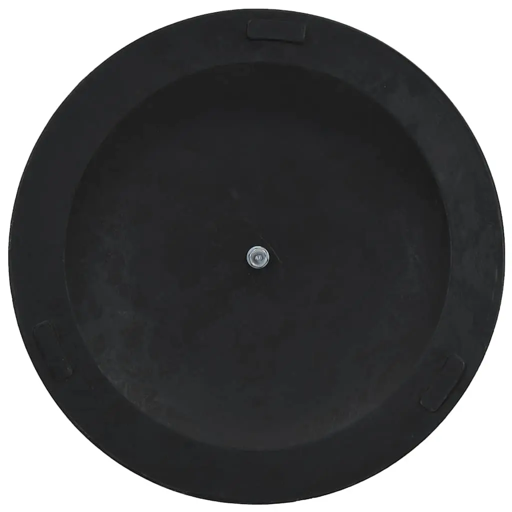 Parasol Base Round Polyresin Outdoor Umbrella Stand Brown