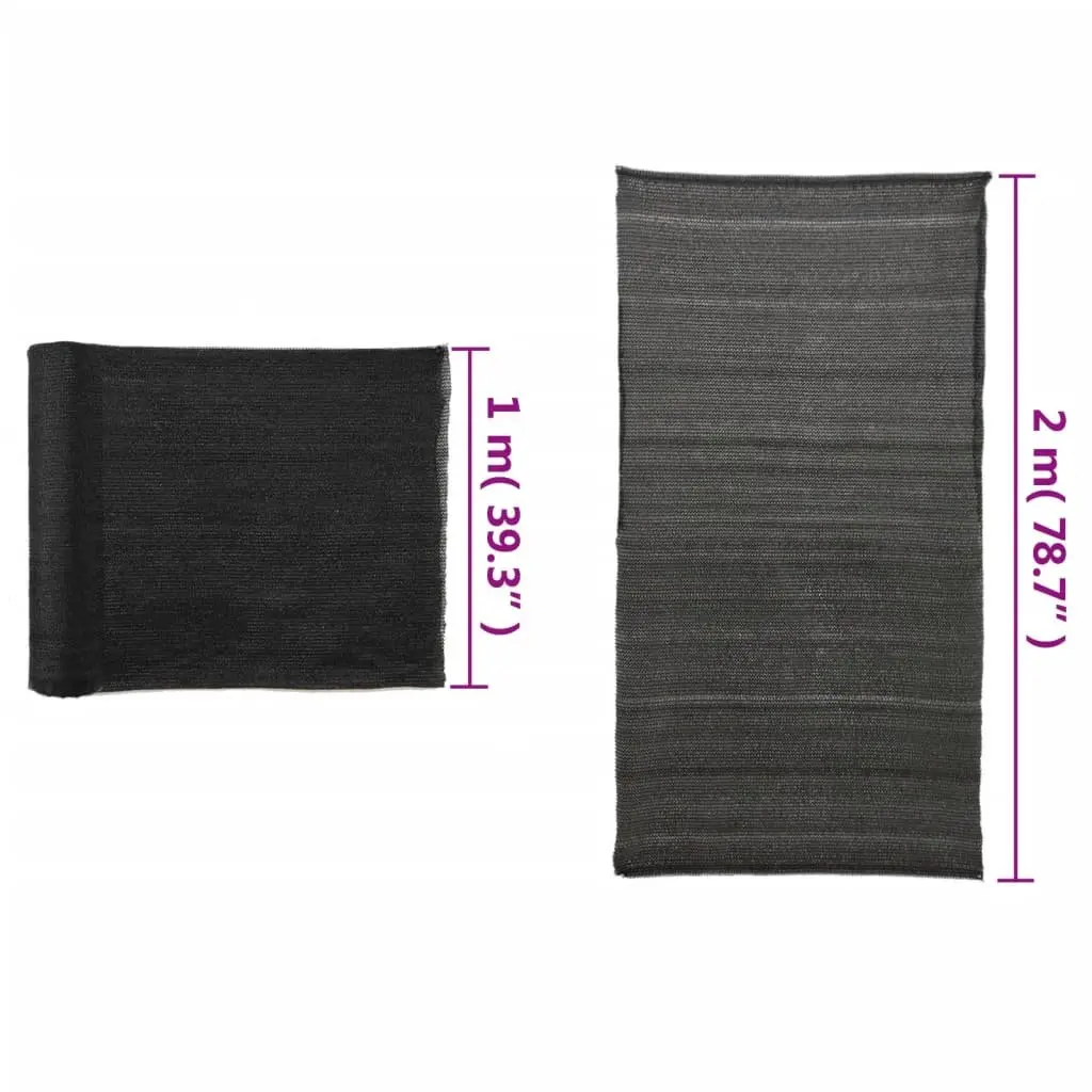 Privacy Net HDPE Garden Shade Screen 2x10m Black