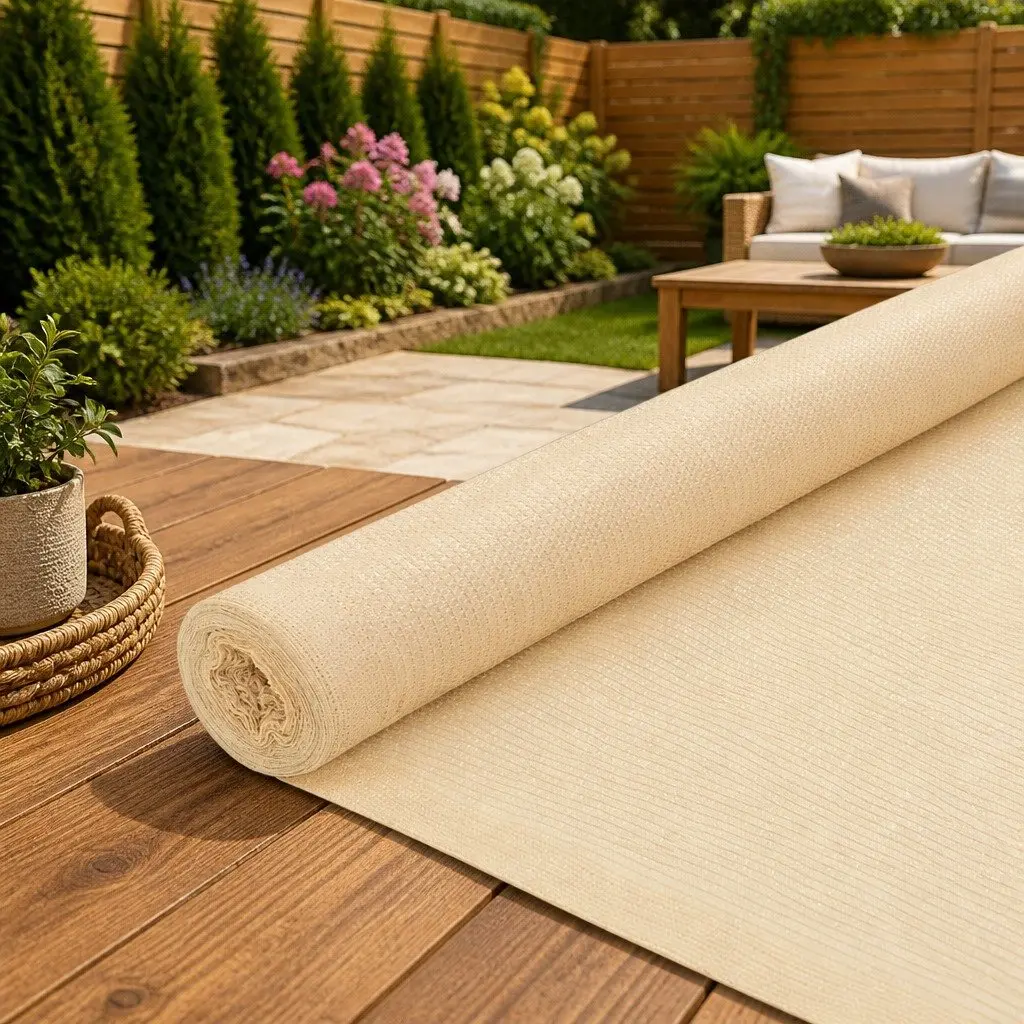 Beige Privacy Shade Net for Home Use 2x25m