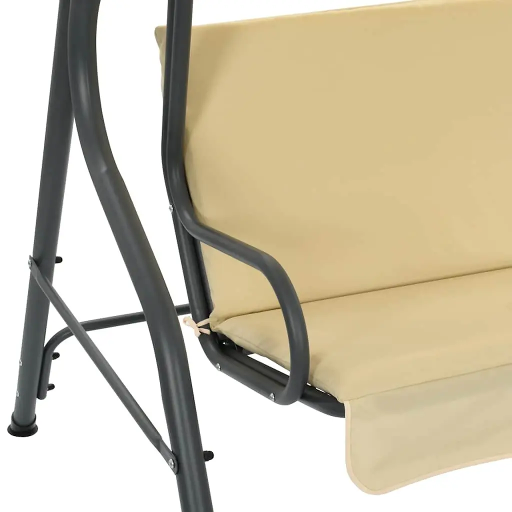 Garden Swing Bench White Outdoor Patio Canopy Seat Recliner Shade Hammock Chair
