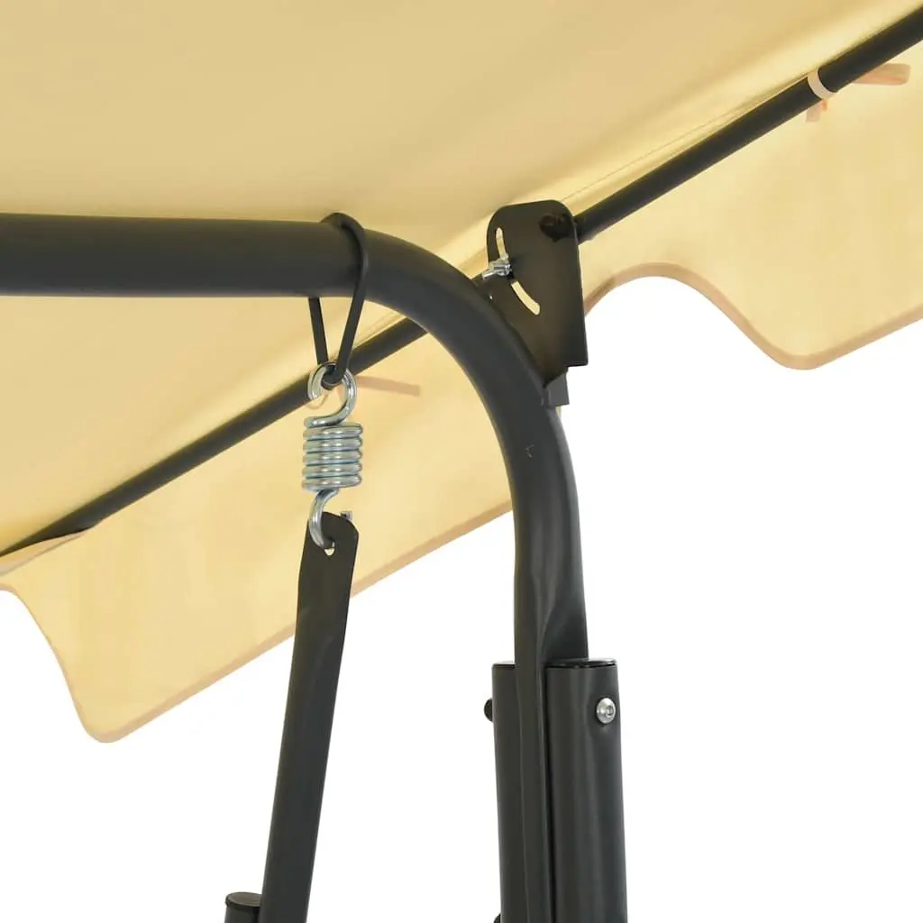Garden Swing Bench White Outdoor Patio Canopy Seat Recliner Shade Hammock Chair