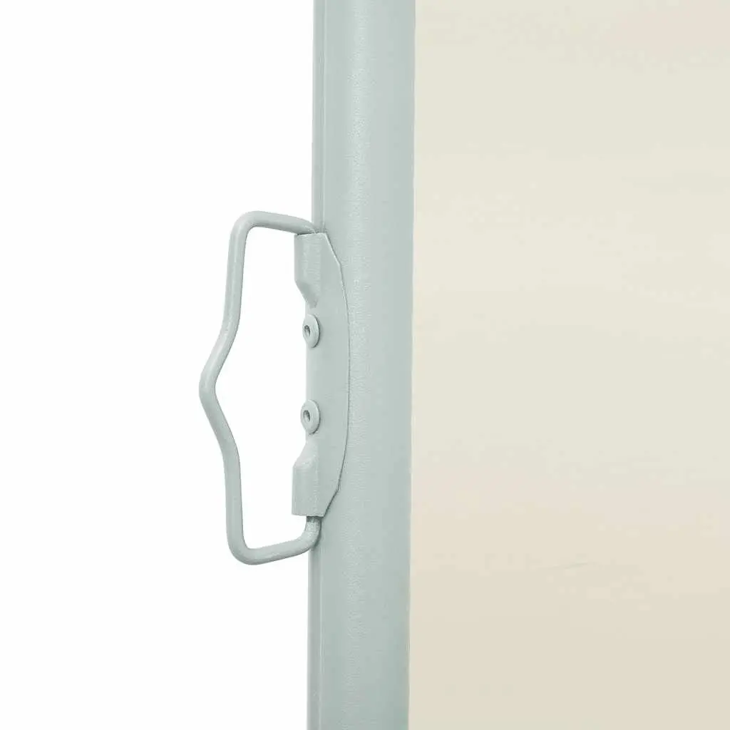 Retractable Side Awning Polyester 140 x 300 cm Cream Outdoor Garden Patio Balcony Privacy Screen