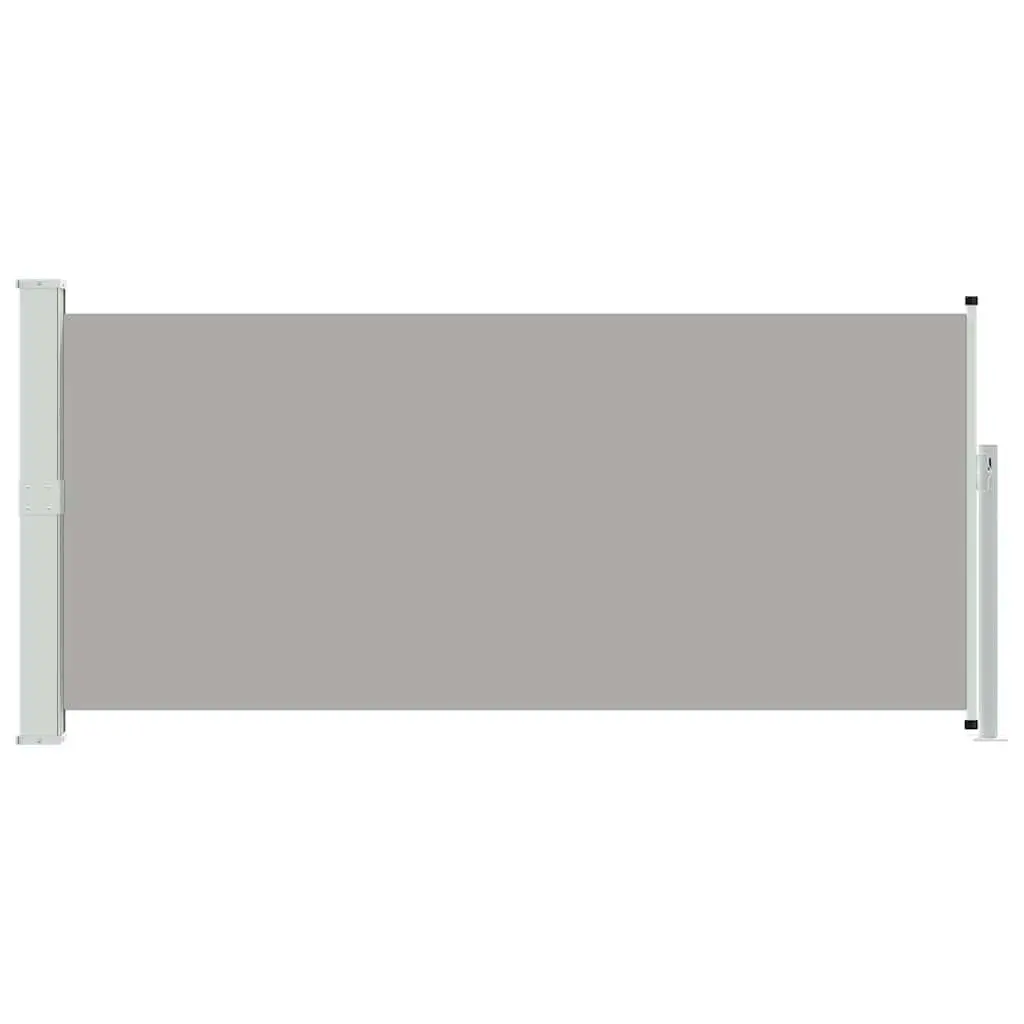 Retractable Awning Grey 140x300cm UVproof Tearresistant Polyester Outdoor Privacy Screen