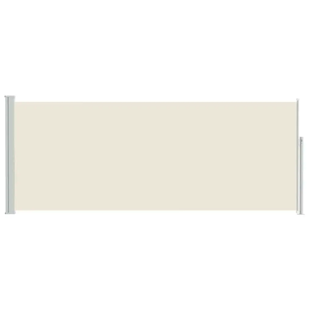 Retractable Side Awning UV-proof Tear-resistant Water-resistant Polyester 117x314cm Cream