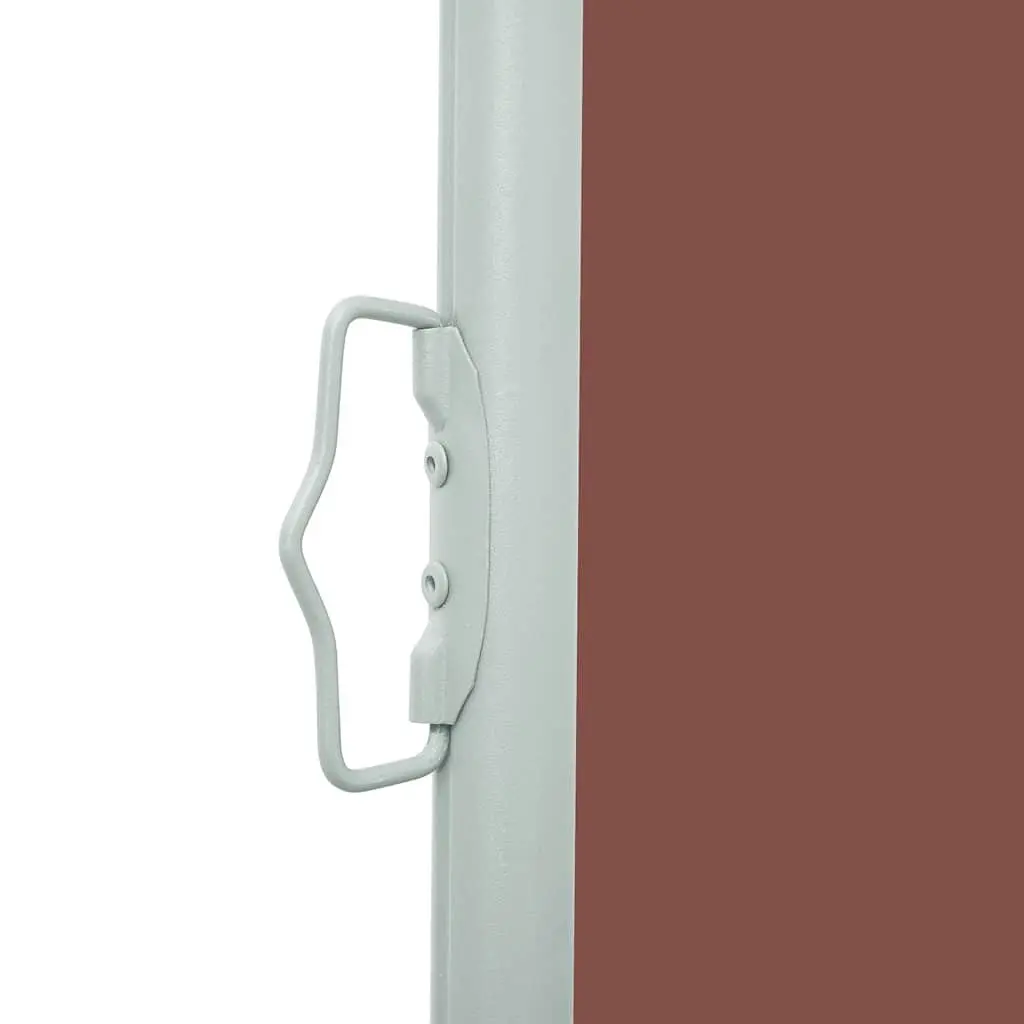Retractable Side Awning Polyester 117x314 cm Brown Outdoor Privacy Screen