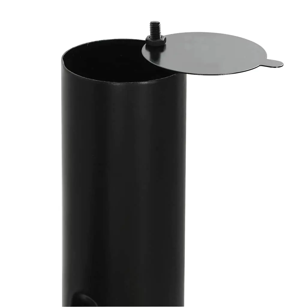 Offset Smoker Grill Black Outdoor Cooking Chamber with Side Firebox and Integrated Thermometer
