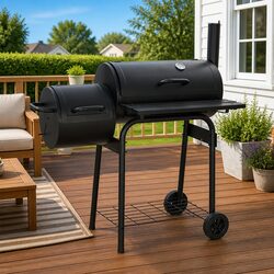 Versatile Charcoal Offset Smoker for Home Grilling