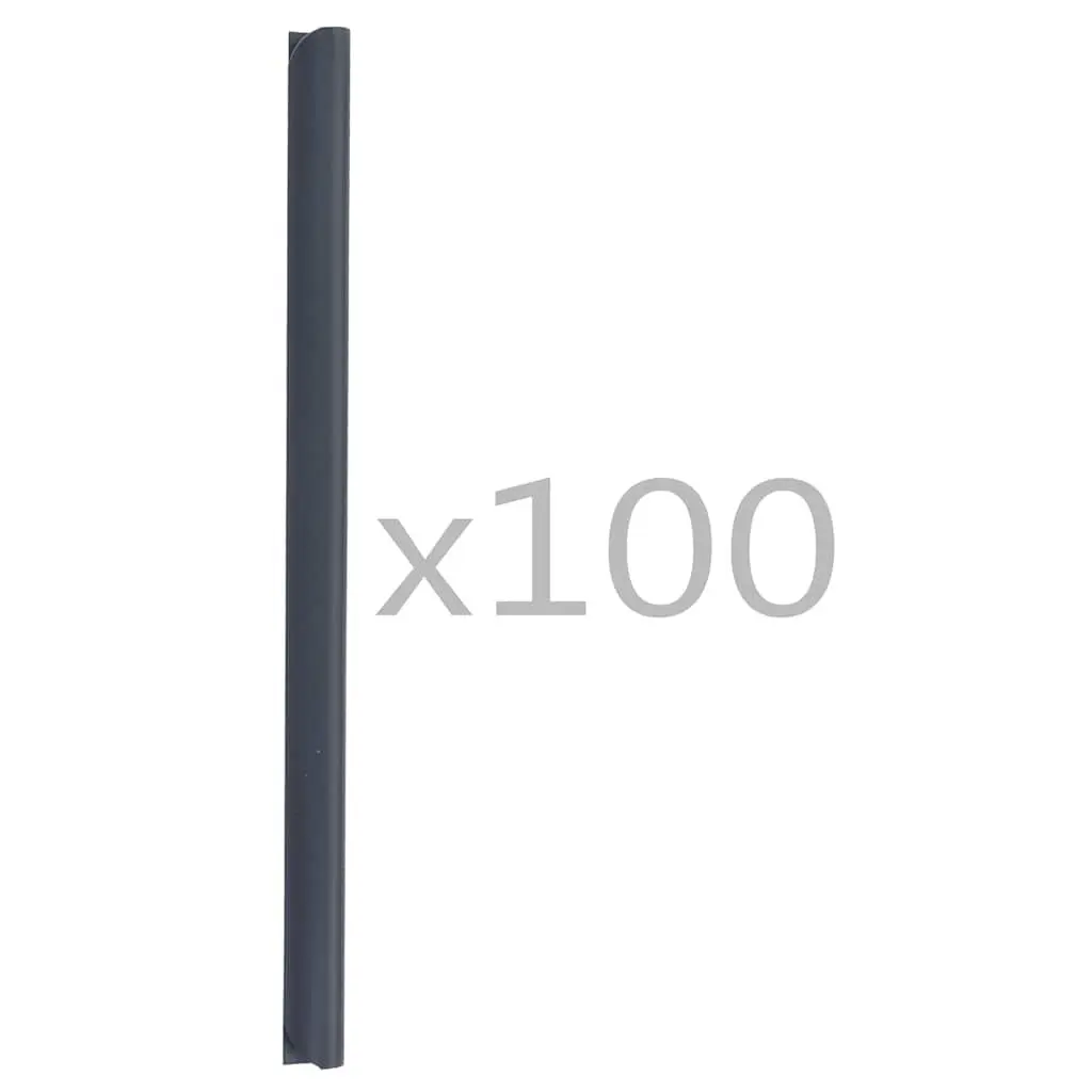 PVC Fence Mounting Clips Anthracite 100 Piece Weather Resistant Fasteners for Secure Installation