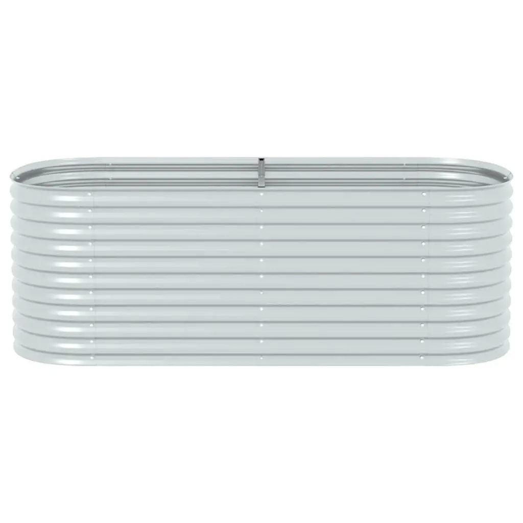 Galvanised Steel Garden Raised Bed 240x80x81 cm Silver
