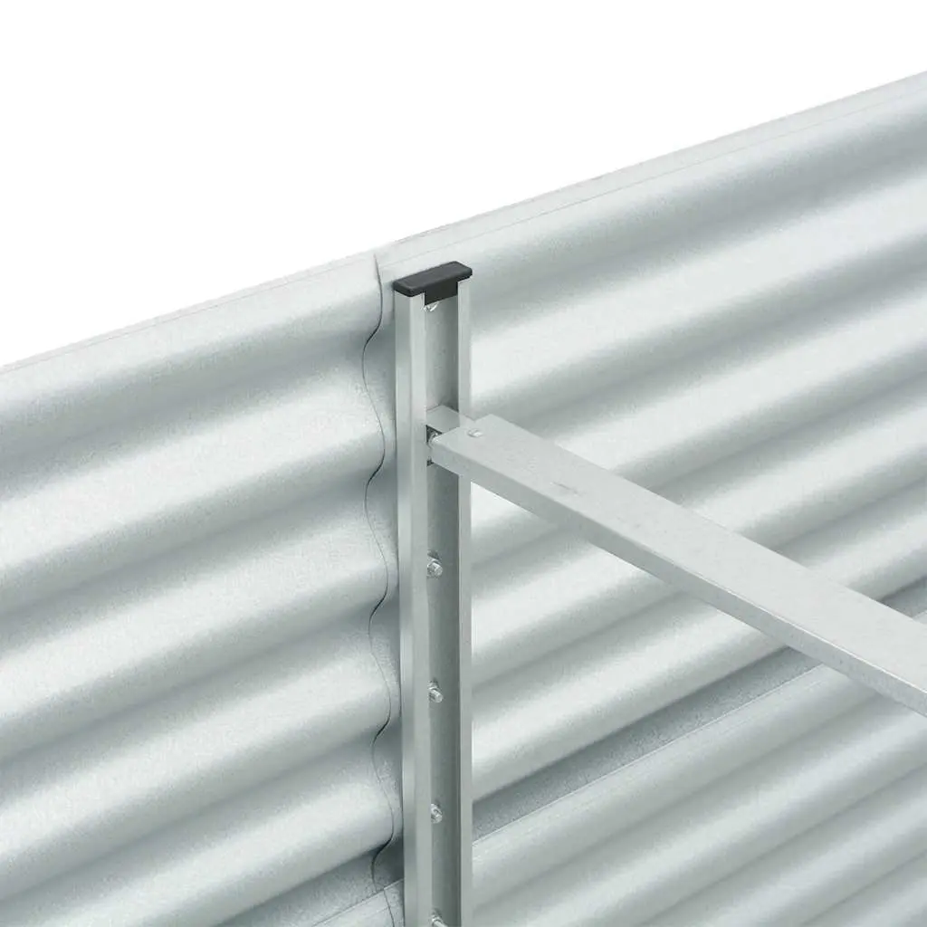 Galvanised Steel Garden Raised Bed 240x80x81 cm Silver