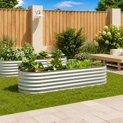 Versatile Raised Garden Bed 240x80x44 cm for Home Use