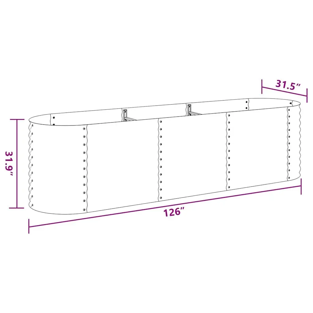 Raised Garden Bed 320x80x81 cm for Home Use