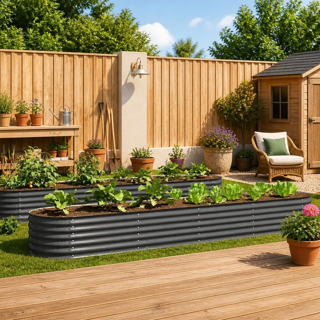 Galvanised Steel Raised Bed for Home Gardens