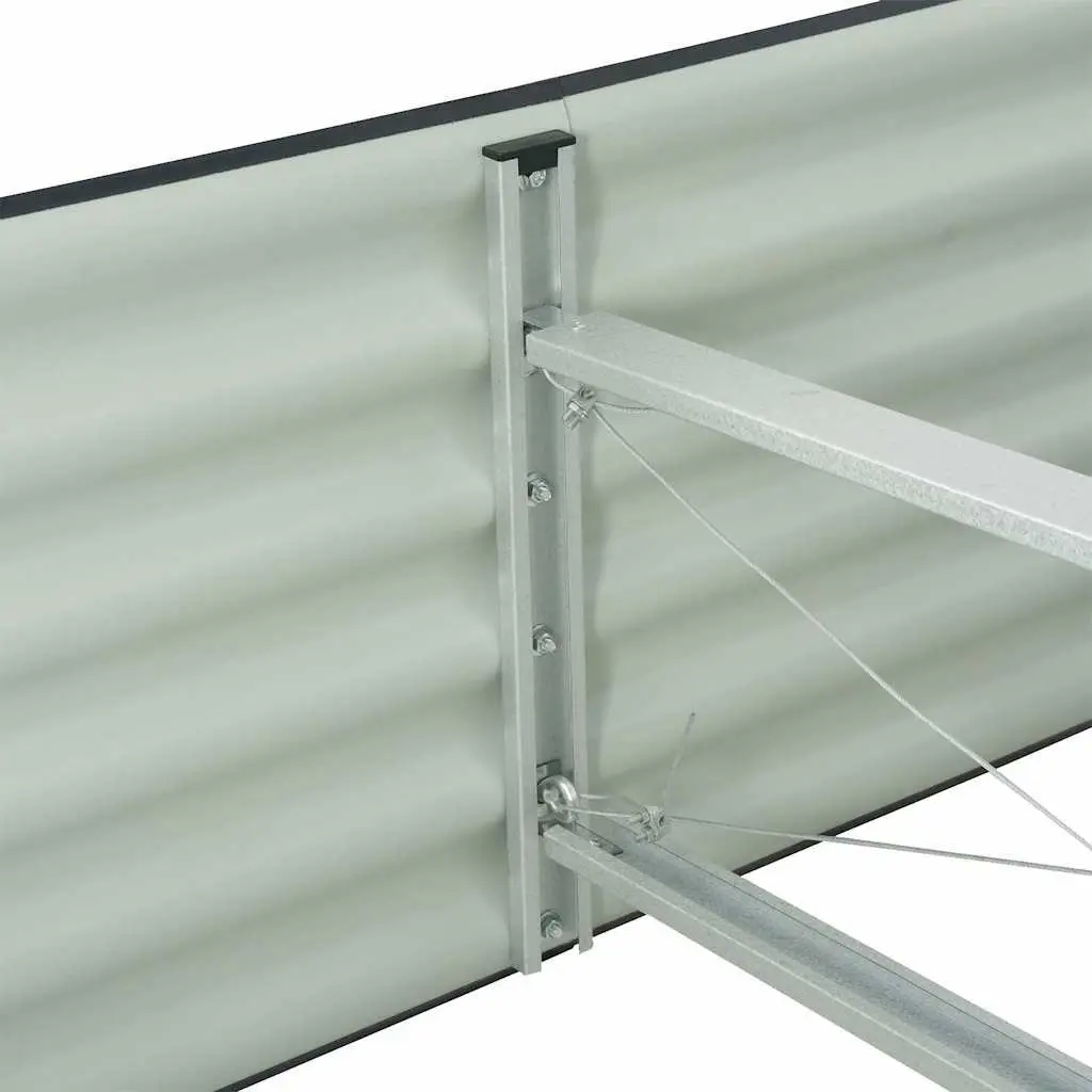 Raised Bed Planter Box Galvanised Steel Outdoor 240cm x 80cm x 44cm Grey