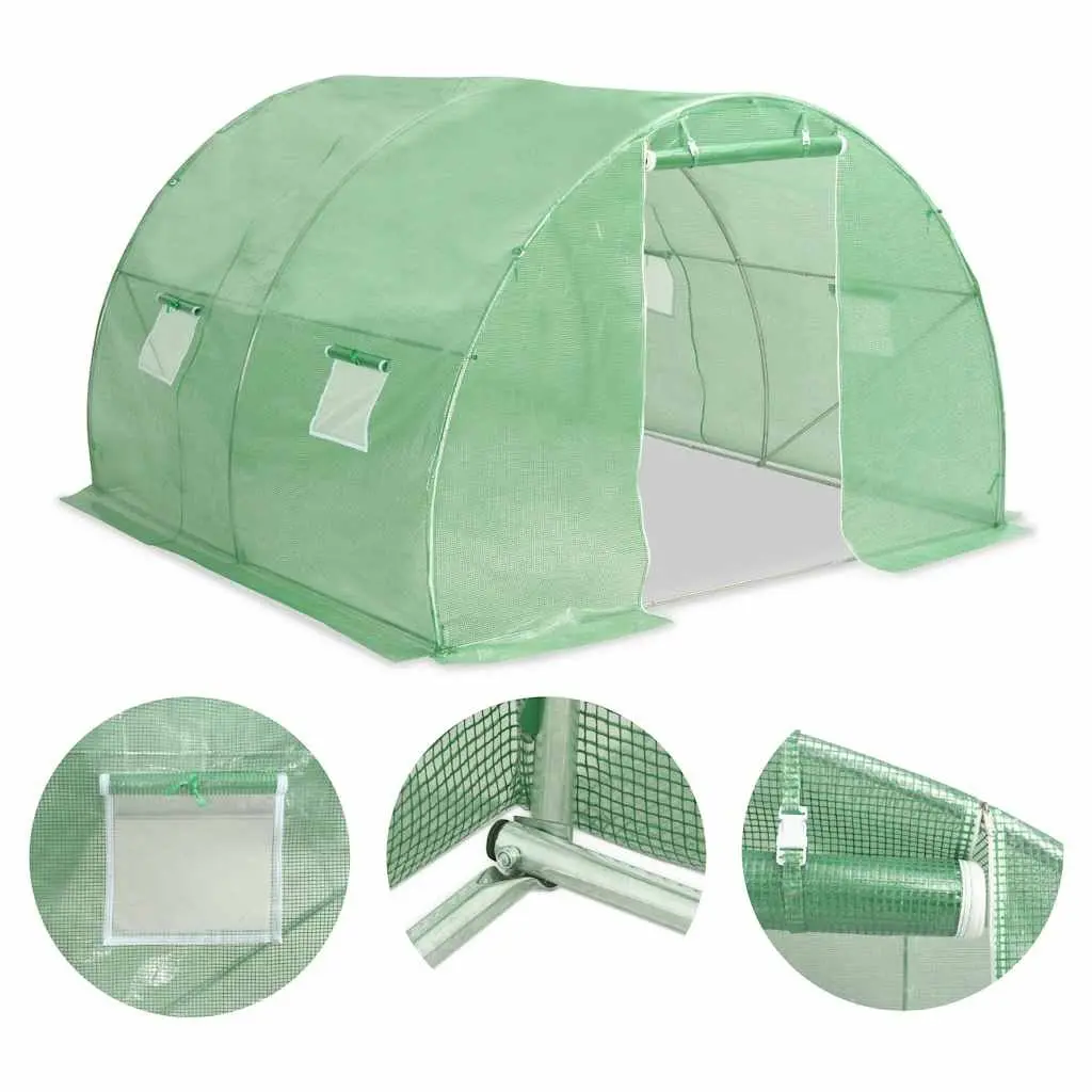 Greenhouse 9m² 300x300x200cm Garden Plant House Galvanised Steel Frame Mesh