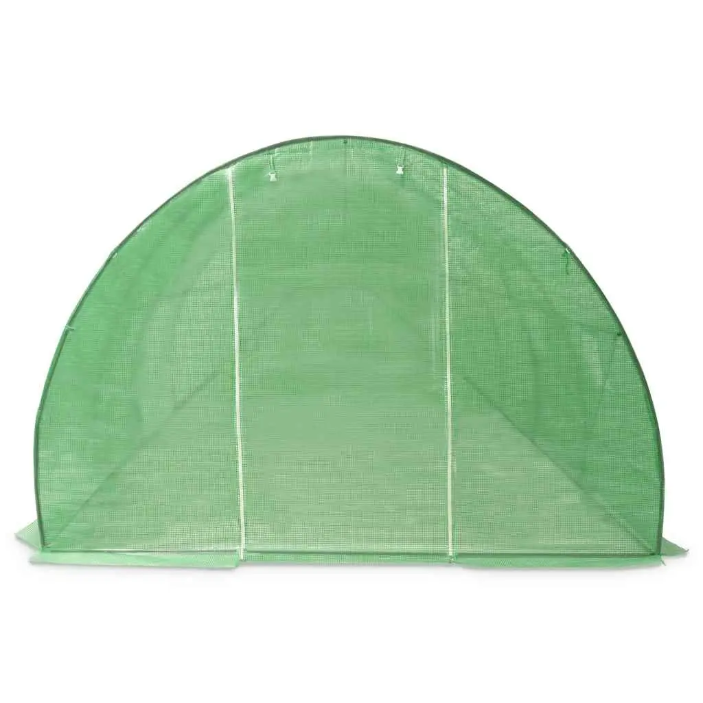 Greenhouse 36 m² Galvanised Steel Frame PE Mesh Garden Plant House with Windows