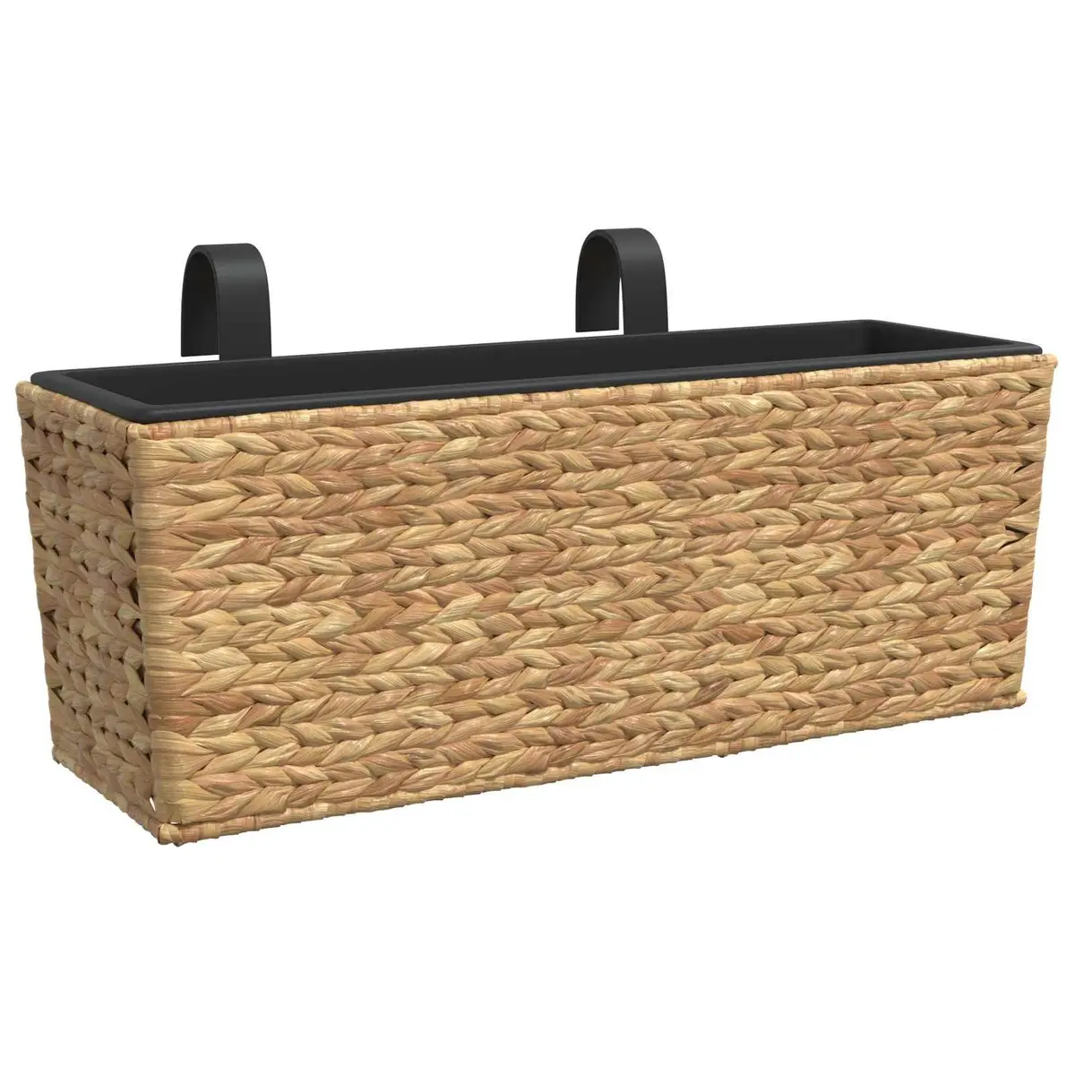 Water Hyacinth Planters Indoor Plant Pots Brown 2 Piece Set with Removable Containers