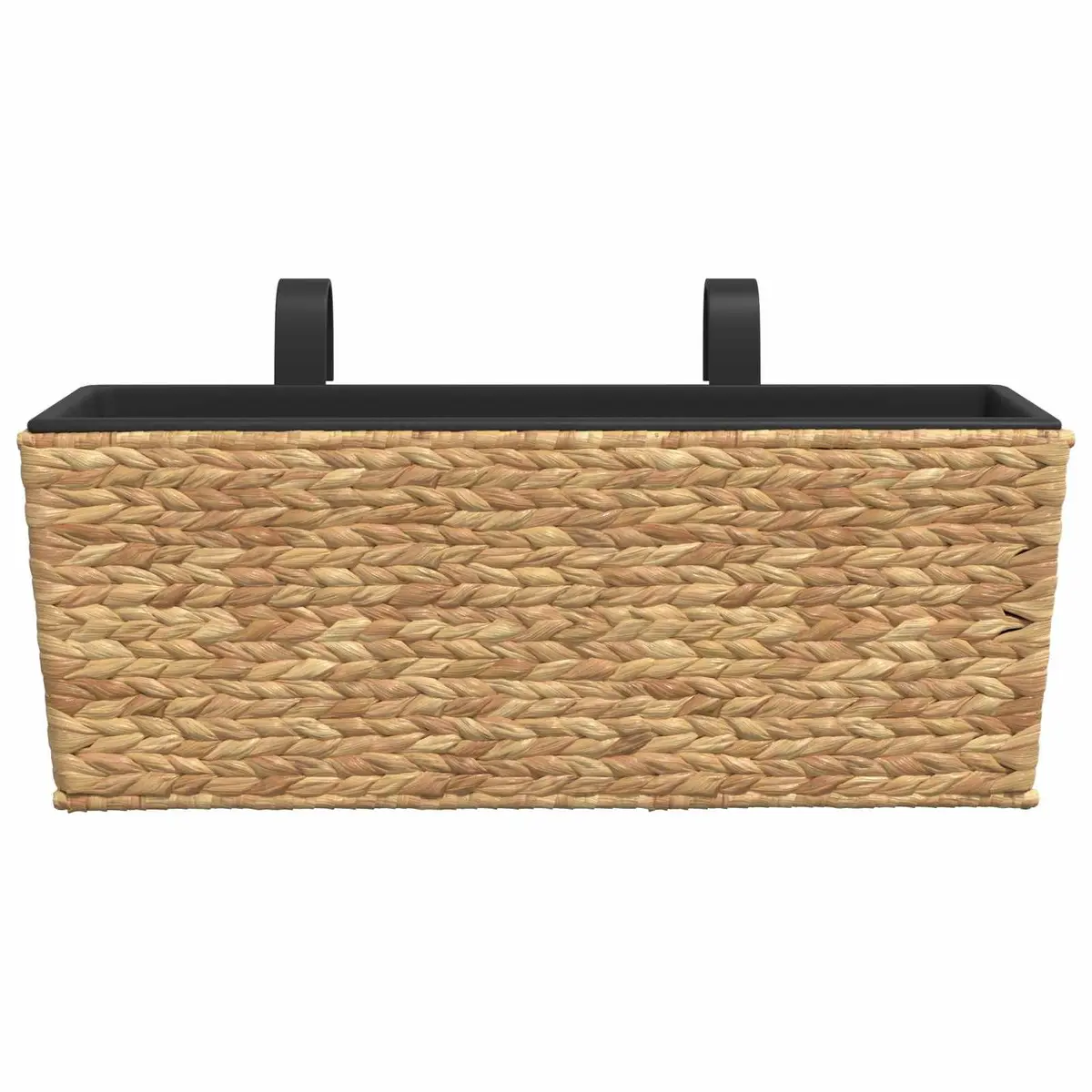 Water Hyacinth Planters Indoor Plant Pots Brown 2 Piece Set with Removable Containers