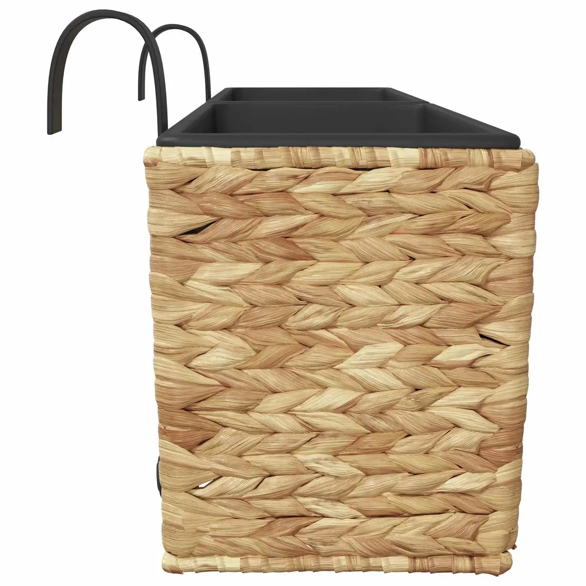 Water Hyacinth Planters Set of 2 Indoor Garden Pots Brown Removable Containers