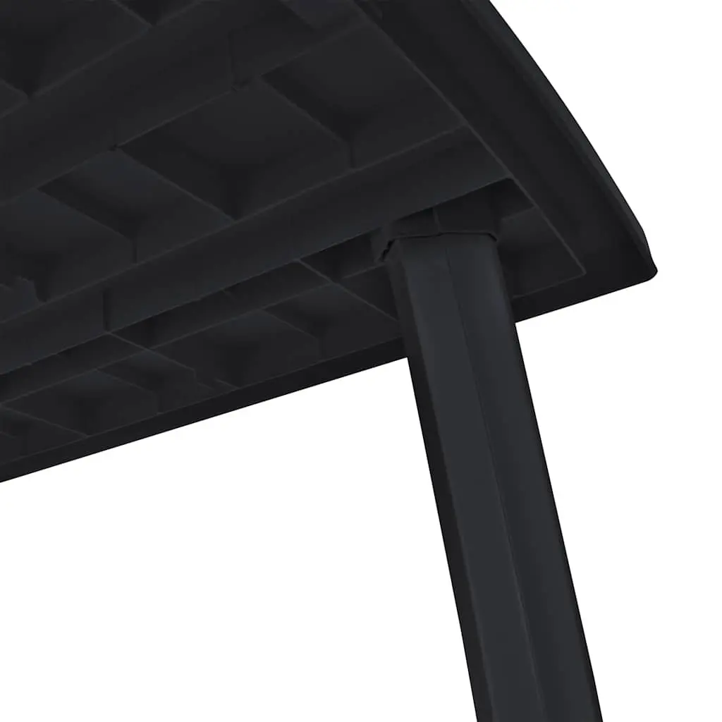 Outdoor Dining Table Plastic 216 x 90 x 72 cm Anthracite Weather Resistant