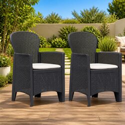 Practical Outdoor Garden Seating Chairs Set of 2