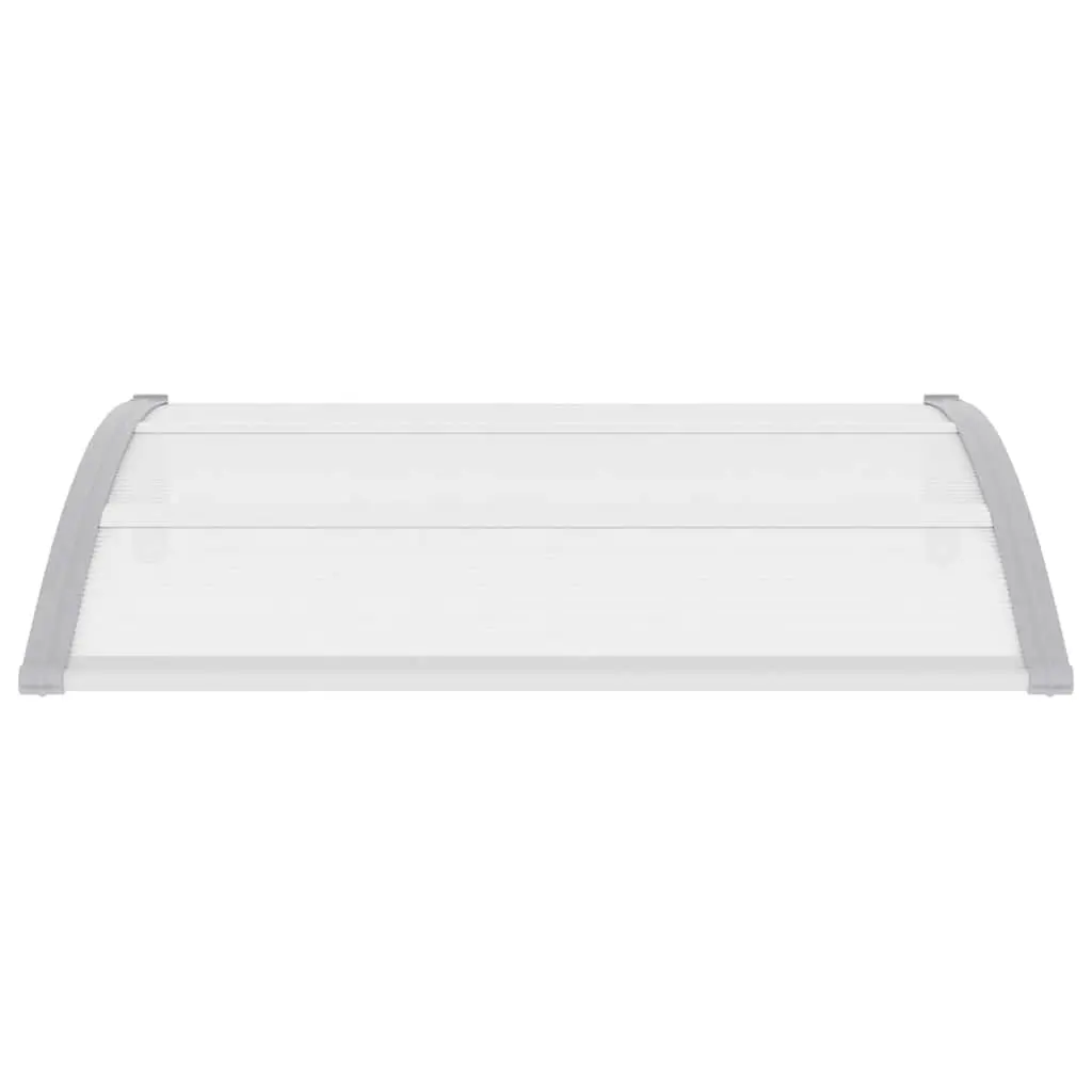 Door Canopy Polycarbonate 120x100 cm Grey Awning Shelter Outdoor Window