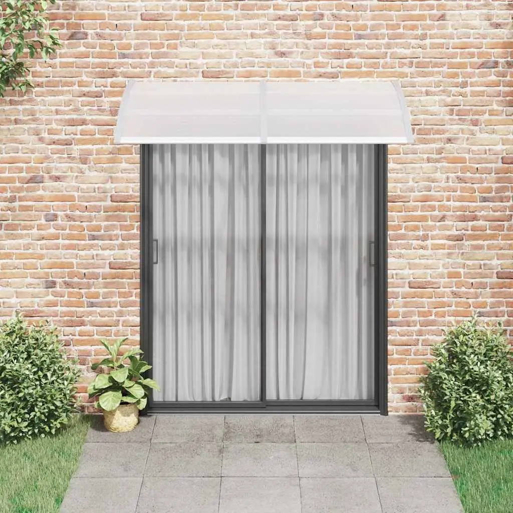 Door Canopy Polycarbonate 200x100cm Grey Awning Window Shelter Outdoor