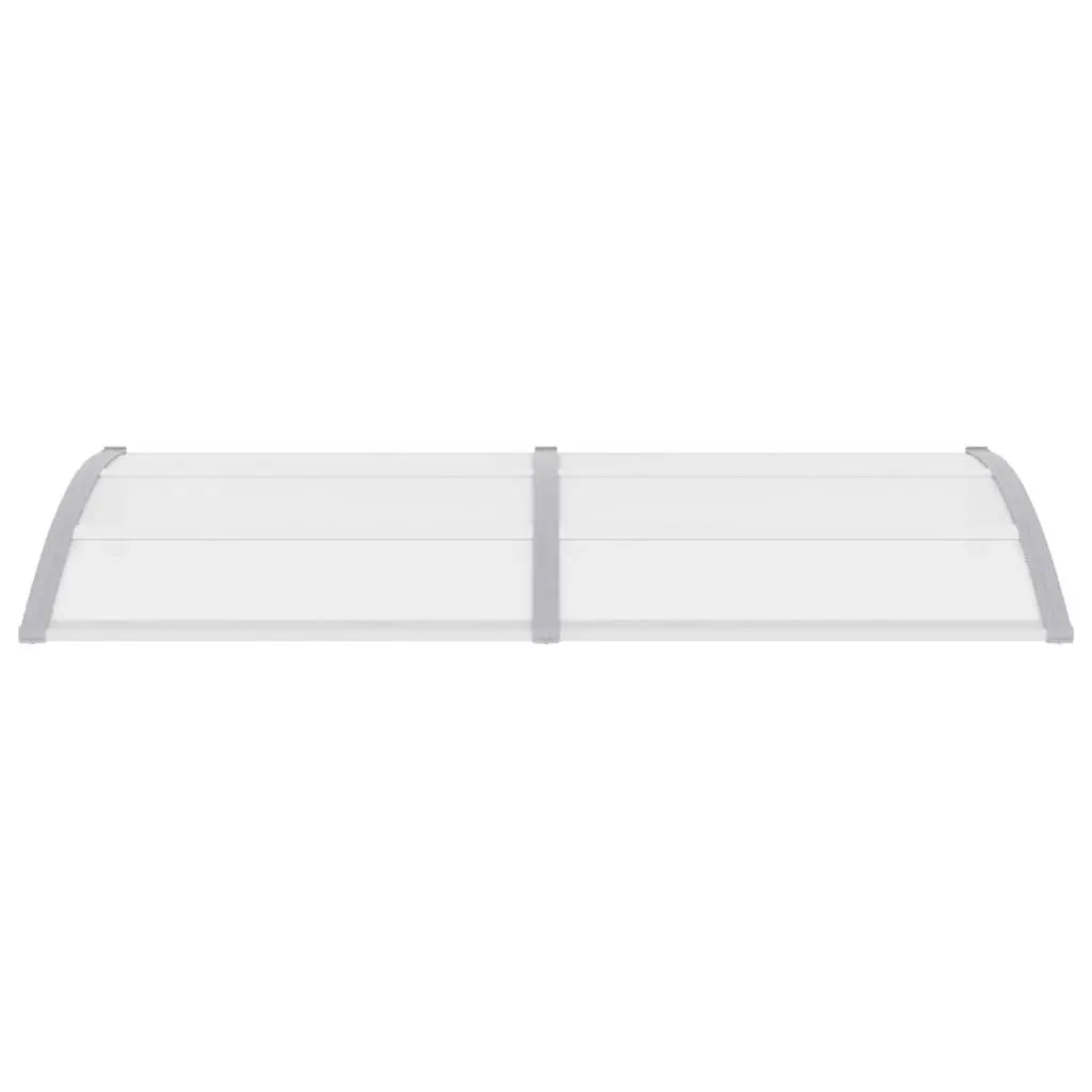 Door Canopy Polycarbonate 200x100cm Grey Awning Window Shelter Outdoor