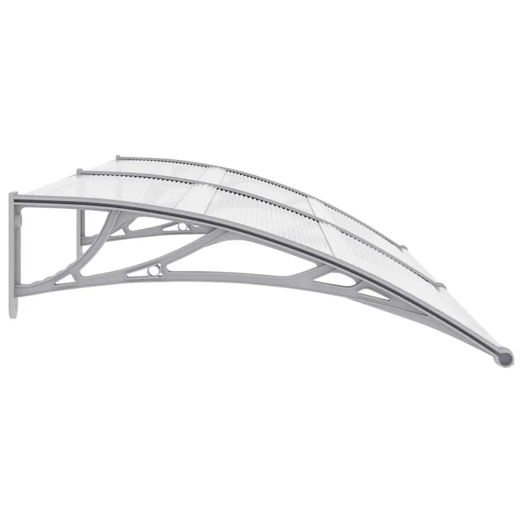 Door Canopy Polycarbonate 200x100cm Grey Awning Window Shelter Outdoor