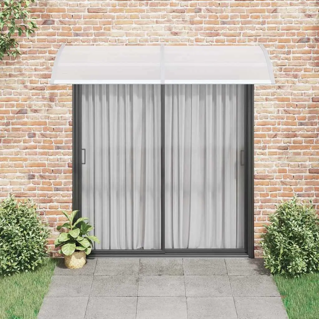 Door Canopy Polycarbonate 240x100cm Grey Outdoor Awning