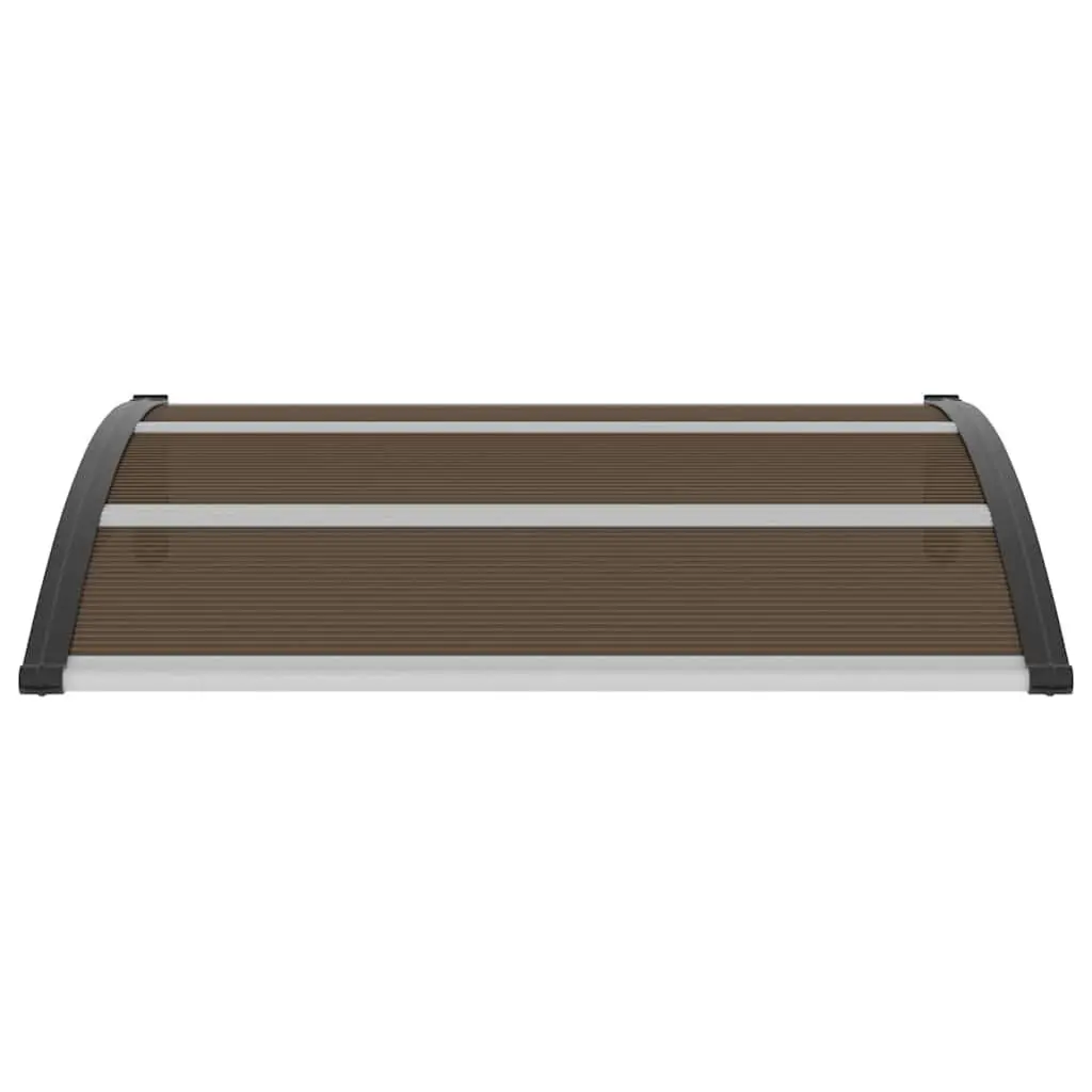 Door Canopy Polycarbonate 120x100cm Black Outdoor Window Awning Shelter