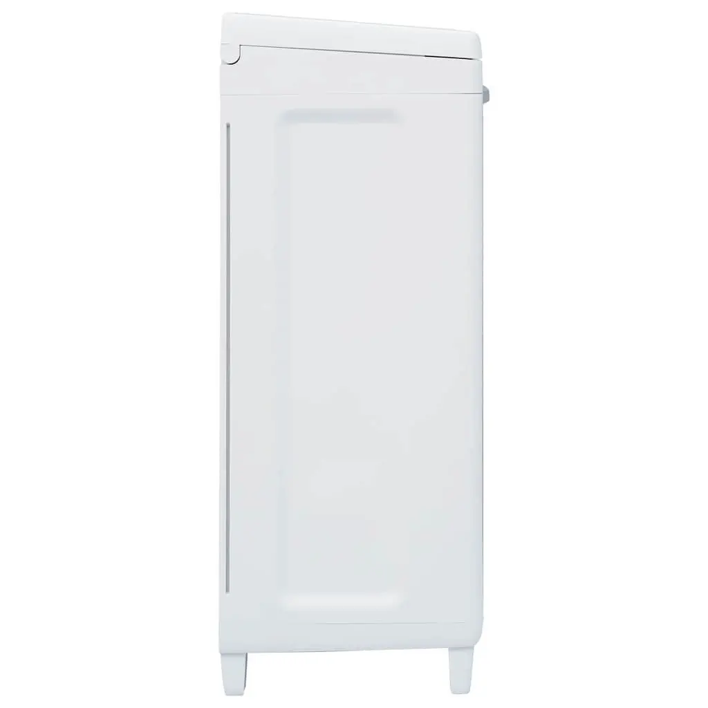 Outdoor Recycling Waste Bin Plastic Light Grey with 3 Bag Holders 65x38x102cm