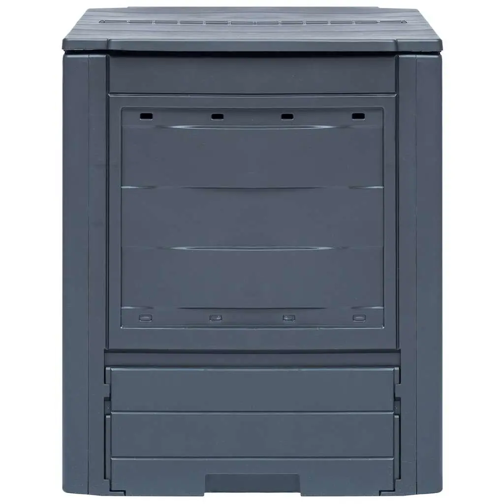 Garden Composter Square Bin Plastic 260L Grey