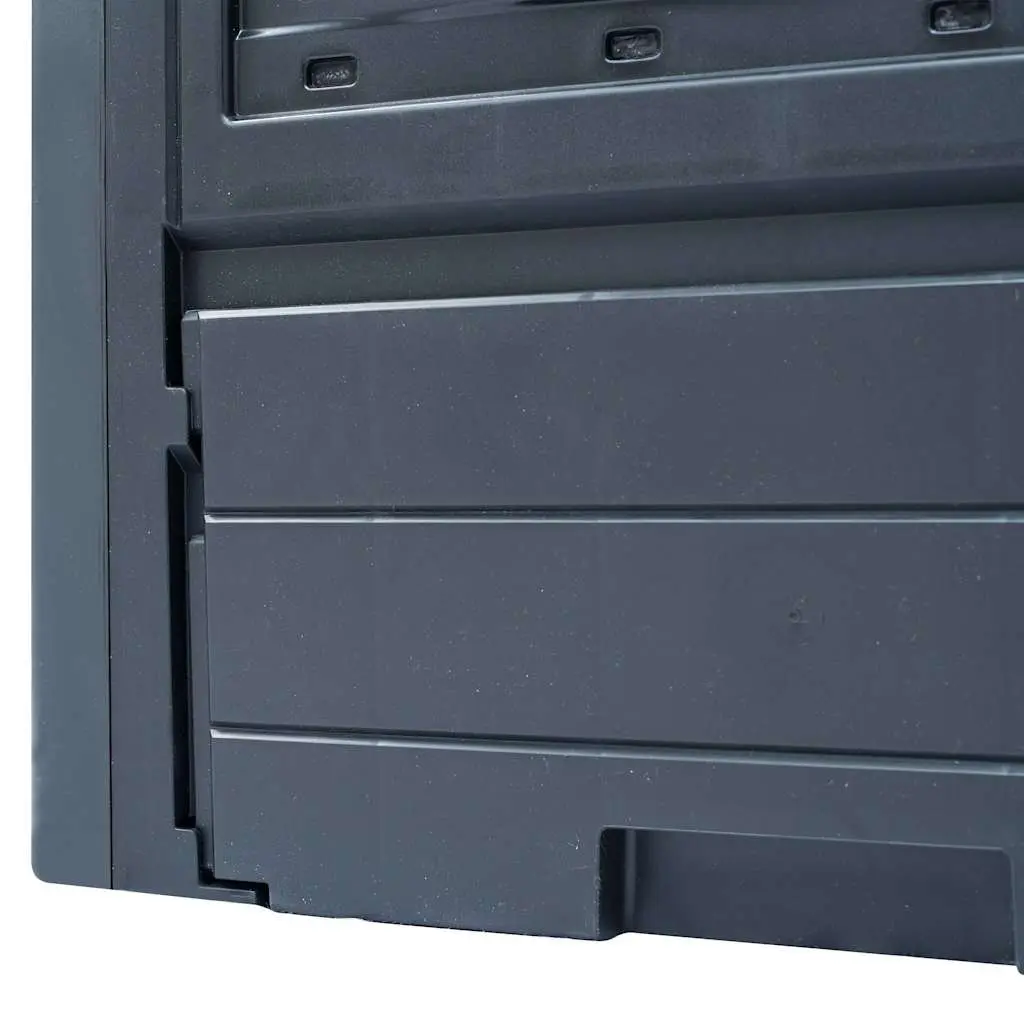 Garden Composter Square Bin Plastic 260L Grey