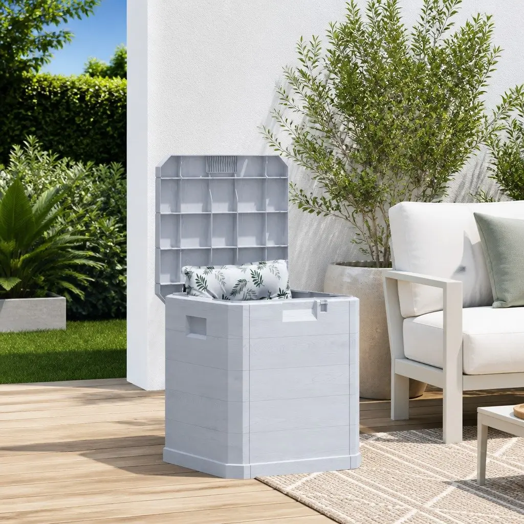 90L Garden Storage Box in Grey