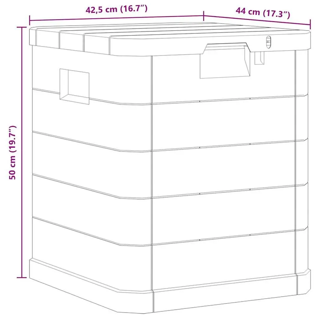 90L Garden Storage Box in Grey