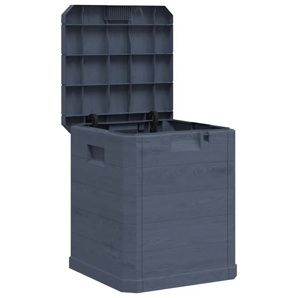Outdoor Container 90L Plastic Anthracite Weather-Resistant Storage Box for Cushions and Garden Tools