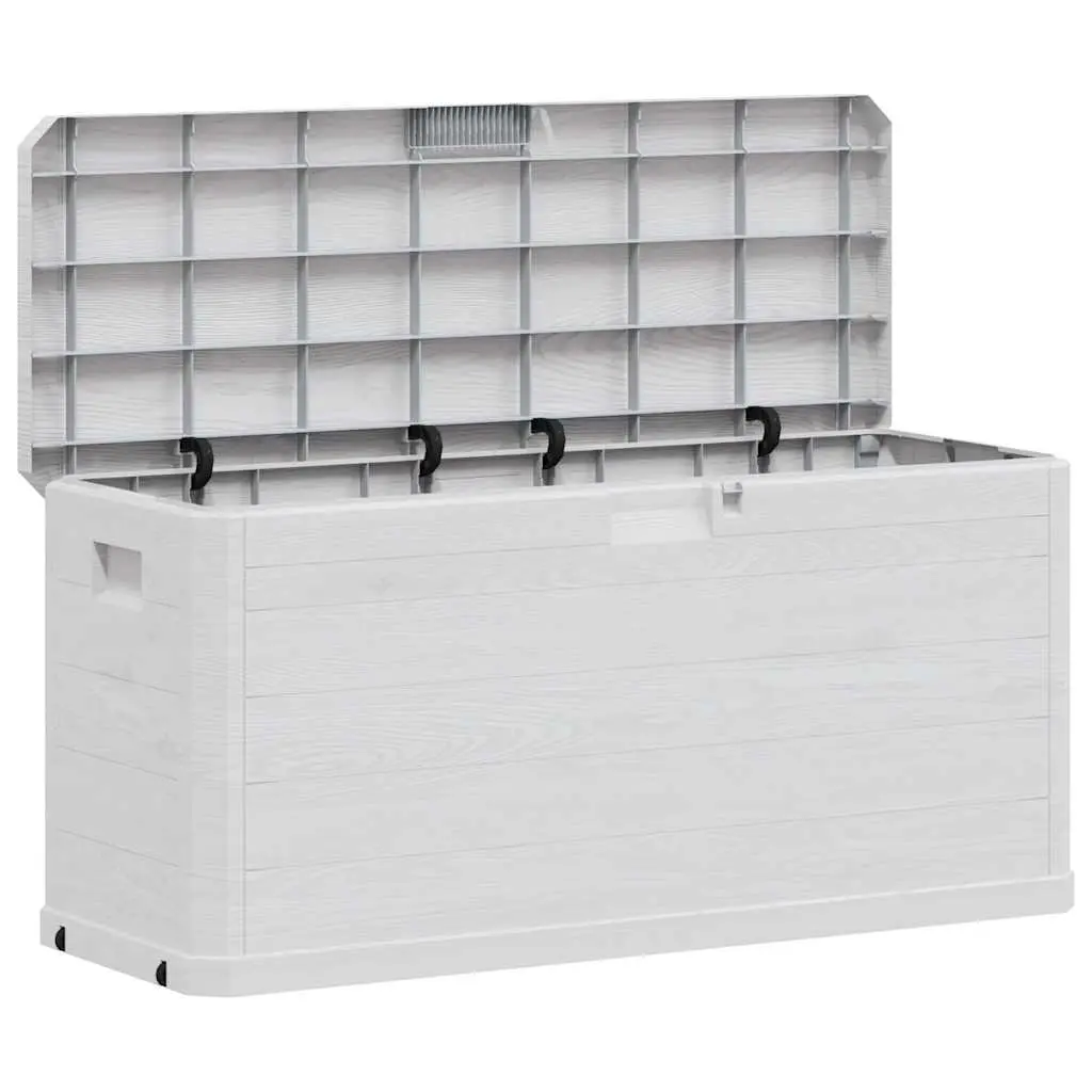 Garden Storage Box Plastic 280L Grey Weatherproof Outdoor Container