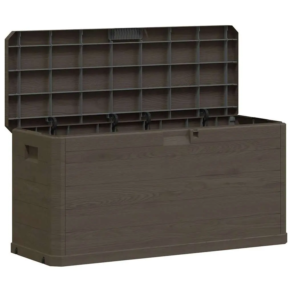 Garden Storage Box Plastic 280L Brown