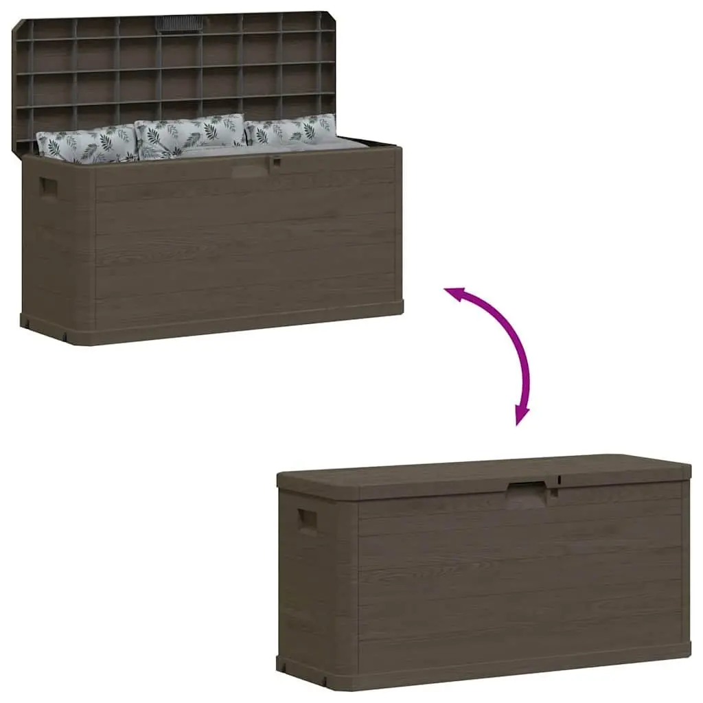 Garden Storage Box Plastic 280L Brown