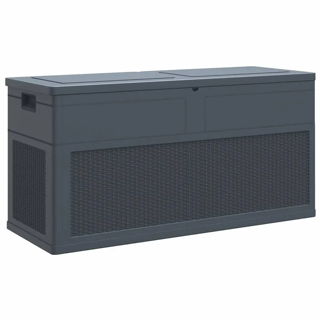 Garden Storage Box 320L Outdoor Deck Patio Anthracite Weather Resistant Durable