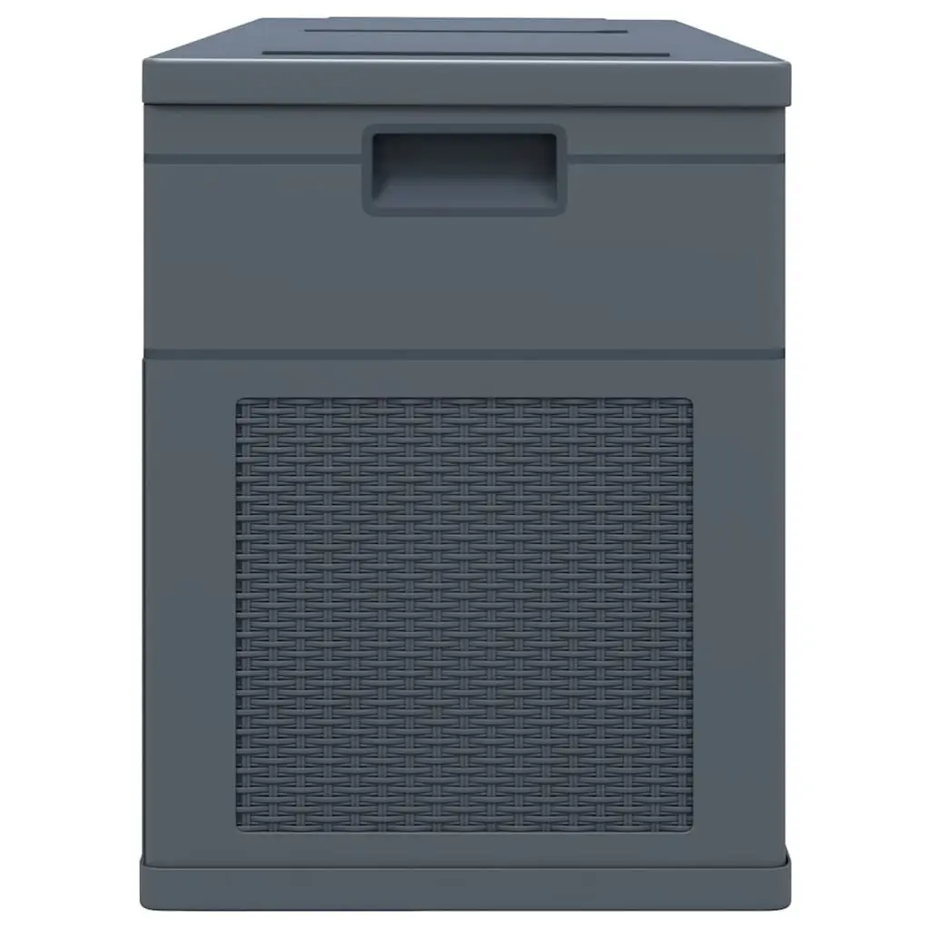 Garden Storage Box 320L Outdoor Deck Patio Anthracite Weather Resistant Durable