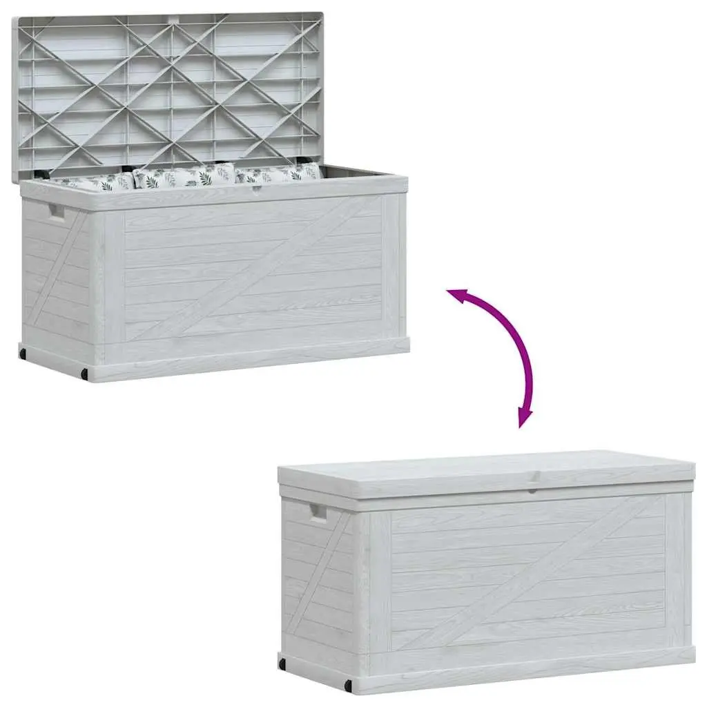 Garden Storage Box Weather Resistant Plastic 420L Grey