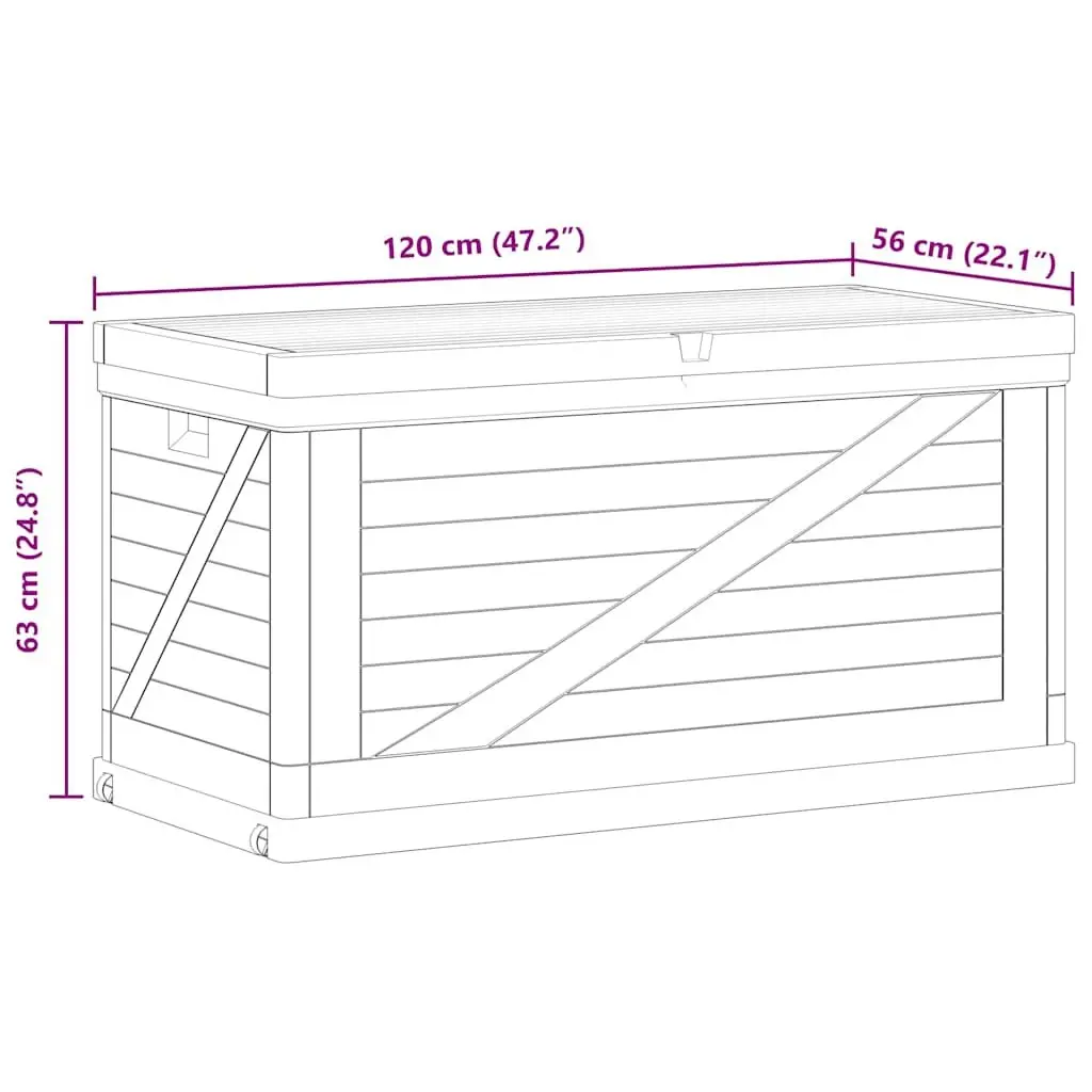 Garden Storage Box Weather Resistant Plastic 420L Grey